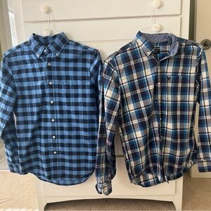 Lot of (2) American Eagle long sleeve button downs